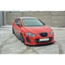 Накладки сплиттеры на пороги вариант 2 на Seat Leon II MS Design